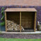 Rutland County Garden Furniture Normanton 6ft Tall Log Store/Garden Storage Heavy Duty Pressure Treated Timber With Forward Sloping Roof (Solid Log Store Only, Rustic Brown)
