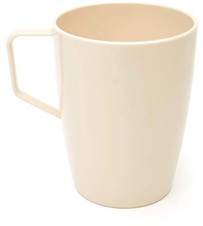Harfield Ivory Beakers Mugs (Pack of 4,280ml) Lightweight Virtually Unbreakable Polycarbonate Plastic