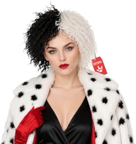 Fun Shack, Fur Villain Costume Women, Halloween Costumes for Women | Messy Bouffant Style That Splits Down the Centre Included, Perfect for Halloween, Great for Fancy Dress