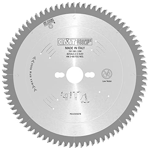 CMT ORANGE TOOLS 297.081.10M - LAMA PER NON FERROSI-PLASTICA HW 254x3.2/2.5x30 Z80 TCG -6°NEG