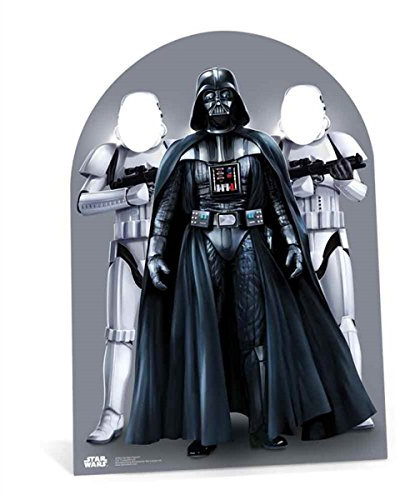 STAR CUTOUTS Star Wars SC844 Darth Vader und Stormtrooper, Kindergröße, Party-Fotoständer, Einfarbig, Stand in, Lifesize