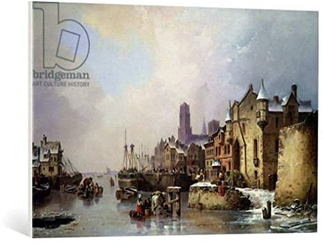 kunst für alle Leinwandbild: Ludwig Hermann Winter in Königsberg - hochwertiger Druck, Leinwand auf Keilrahmen, Bild fertig zum Aufhängen, 95x65 cm