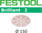 FESTOOL 575152 Multi-Jetstream Schleifscheiben Brilliant 2, Durchmesser 150 mm, Korn 320 mm, 100 Stück