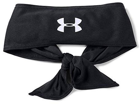 Under Armour Serre-tête à Nouer pour Adulte, Noir (001)/Blanc, Taille Unique
