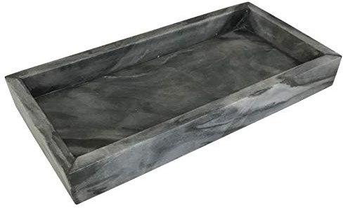 Adorist - Plateau en marbre, rectangulaire Gris foncé