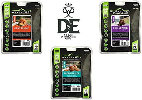 Wayfayrer Ration Packs - 6 Pack - 300g - Wayfarer Meals - Expedition, Hiking, Survival & Camping Food - Emergency Food Rations Long Life for 3 Years - Official DOFE Food - Boil in The Bag Meals