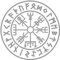 Samunshi® Aufkleber Vegvisir mit Runen A Vikings Wikinger für Auto Motorrad in 11 Größen und 25 Farben (15x15cm grau)