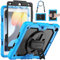 SEYMAC Case for iPad 10.2 inch iPad 9th/8th/7th Generation 2021/2020/2019, Shockproof Case with Screen Protector, 360 Degree Rotating Stand/Hand Strap, Pen Holder, Light Blue