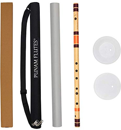 Riesiger Korb 1019 – Flöten G scharfer Boden rechte Hand Bambus Flöte / Bansuri Größe 61 cm