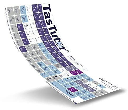 TasTutor Tastatur Aufkleber für Avid Pro Tools | Tastaturaufkleber deutsch für Windows und MAC, Tastaturbefehle für Audio Software, Shortcuts für Computer und Laptop, Tastatur-Sticker für Keyboard