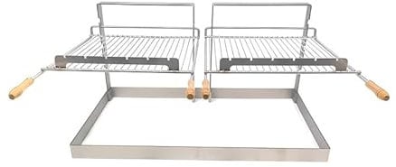 Barbecue encastrable Grille et support Vesta pour cheminée ou barbecue Grand Modèle Double