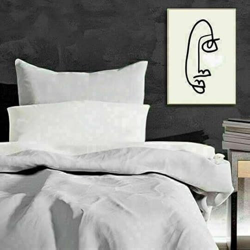 TRAUMschöne WENDE-Bettwäsche edles Taupe/hellgrau-weiß 100 % Baumwollen Renforcé Garnitur Bettbezug 135 x 200 cm / Kopfkissen 80 x 80 cm Gratis Wäschebeutel aus Material & Farbe der Bettwäsche
