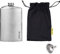 SILVERANT Titanium Flasque ultralégère Portable Rond Bouteille de Vin avec Entonnoir Whisky Alcool Accessoires de Vaisselle 500ml- Cristallisé