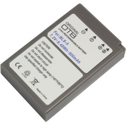 Battery for Olympus OM-D E-M10 Mark IV, 900mAh, 7.4V, replaced: BLS-5, BLS-50