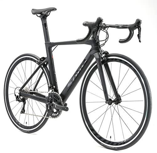 SAVADECK Rennrad Carbon, Warwind5.0 Rennrad Herren 700c Carbon Rahmen,Gabel und Sattelstütze mit Shimano 105 R7000 22 Gänge Fahrrad Carbon rennrad für Herren Damen und Jungen (Schwarz, 56cm)
