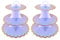 2 Pack Cake Stand Cardboard Cupcake Stand 3 Tier Cupcake Dessert Holder Cardboard Round Tower Cardboard Cake Stands for Birthday, Party, Anniversary, Baby Showers (Purple)