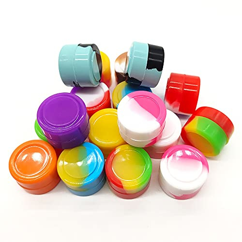 TopHomer 50 Stück 2 Ml Silikon Wachs Behälter, Klein Öl Wachsgläser Konzentratbehälter für DIY Silikonölbox Bienenwachsbox Mehrzweck-Lagertank