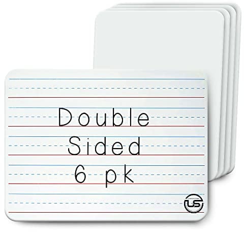 Whiteboard, trocken abwischbar, liniert und blanko, doppelseitig, 6 Stück