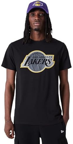 New Era Los Angeles Lakers NBA T-Shirt Fanshirt Basketball Outline Logo Jersey Schwarz - M