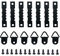 Ruidee 100 Stück Bilderhaken Set, Bilderrahmen Aufhänger, Prismatische Aufhänger, Gezackte Aufhänger, Dreieck Ring Aufhänger(Schwarz/XKZ)
