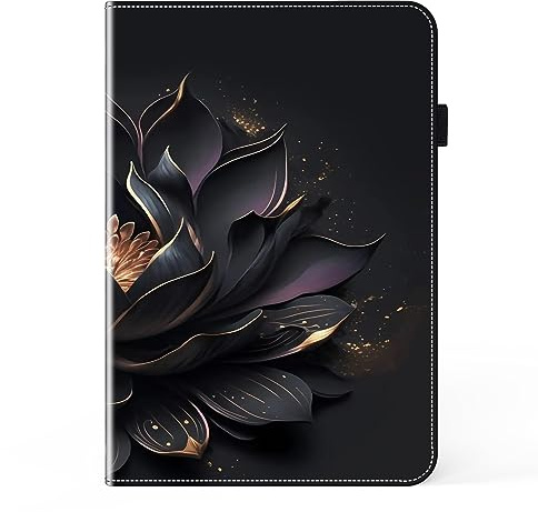 GLANDOTU Hülle für Samsung Galaxy Tab A9 SM-X115 Folio Flip Leder Schutzhülle Galaxy Tab A9 2023 Stifthalter Stand Wallet Cover Case für Samsung Tab A9 Tablet Hülle - Lila Lotus