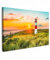 MuchoWow© Wandbilder Groß 120x80 cm XXL Schlafzimmer Home Deko Wohnung Bild Wohnzimmer Fotoleinwand Wand Bilder auf Leinwand Wall Decor Gemälde Wandbild Leuchtturm - Sonne - Gras - Strand - Meer - See