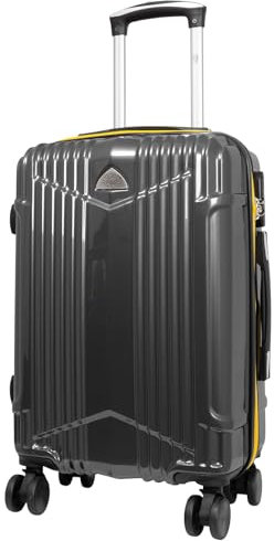 Trendyshop365 Handgepäck klein Hartschale Daytona 58cm 38 Liter 4 Rollen Zahlenschloss Anthrazit