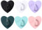 Generic 2Pcs Cell Phone Finger Ring, Kawaii Adhesive Metal Heart Phone Charm Holder (Pink)
