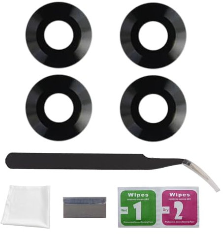 Eonpam 2 Pack Cristal Cámara para Xiaomi Redmi 12 Lente Camara Trasera Reemplazo de Vidrio + Kit de Reparación