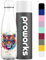 Proworks Botellas de Agua Deportivas de Acero Inoxidable Cantimplora Termo, Doble Aislamiento 12 Horas Caliente y 24 Horas Frío 1L - Toda Salpicadura de Pintura Blanca - Tigre