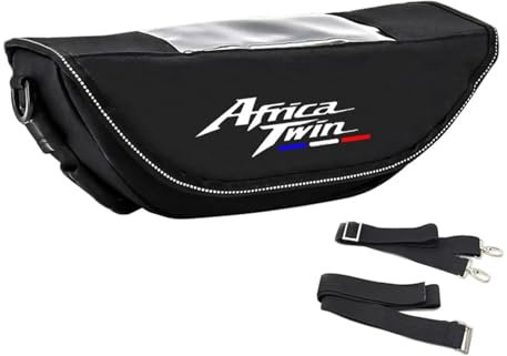BOLNEY Leder schwarz WASSERDICHT LANGLEBIG EINFACHE Insta Für Africa Twin CRF 1100 L CRF1100 CRF1000L ADV CRF1100L wasserdichte Und Staubdichte Lenker-Aufbewahrungstasche Für Motorradzubehör
