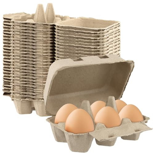 KEILEOHO Lot de 30 boîtes à œufs en carton pour la vente et le stockage, les œufs de poule pour emballage, transport