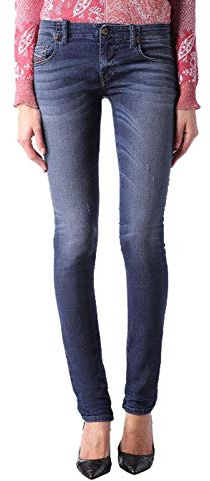 Diesel Damen Jeans Grupee-NE 0670V JoggJeans Sweat (DE/NL/SE/PL, Bundweite, 23, Regular, Regular, Blau)