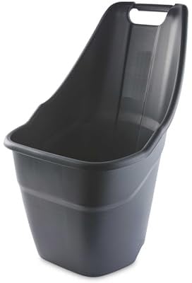 Large Rolling Garden Cart with Wheels Multi Purpose Outdoor Plastic Wheelbarrow Trolley Caddy