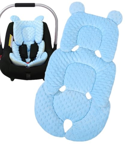Rurunklee Kinderwagen-Einlage, weicher Einsatz, doppelseitige Kinderwagenmatte, Hochstuhl-Kinderwagen-Auflage für Sommer, Winter, Komfort für Autoreisen, Ausflüge