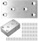 Lemiyoo 10 Sets Flat Brackets for Wood,Metal Mending Plates Heavy Duty with Screws, Stainless Steel Joining Plates for Sleepers Furniture Different Sizes Outdoor Connector (80*40mm)