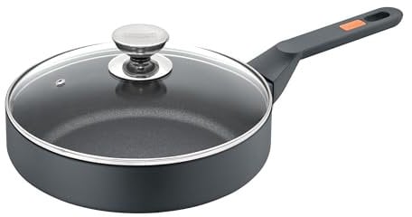 Berndes Eco Life Pfanne 28 cm mit Deckel - Schmorpfanne – Induktion – Antihaftversieglung - aus recyceltem Aluminium - allherdtauglich – induktionsgeeignet – Schmorpfanne induktion – Backofengeeignet