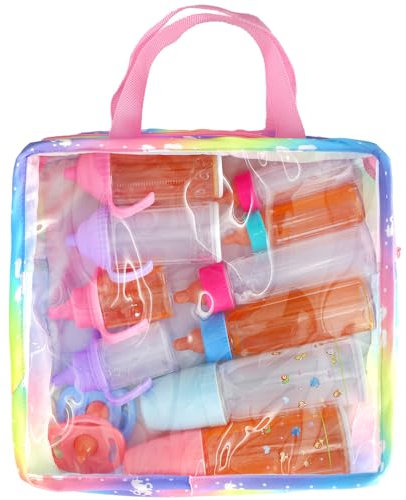 Accessoires pour Poupées, Gerbala 22 Pcs Accessoire Poupee Bebe Jouet Fille 3 4 5 6 Ans, Accessoire Poupee avec Sac à Main & Vêtements & Pot Bebe & Biberon, Accessoires Poupée Jeu de Role Jouet Cadeau