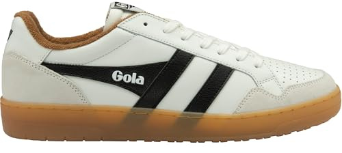 Gola Herren Eagle '86 Schuhe, White-Black-Tobacco-Gum, 46
