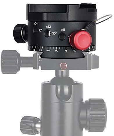 Juroupi DH-60 Panoramic Ball Head Indexing Rotator HDR Tripod Head CNC Aluminum Alloy Load 33Lbs for DSLR Camera