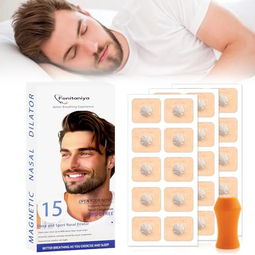 Strips Magnet,Reusable Snore Schnarchstopper | Nose Strips und Applikator, Für Geschäftsreise,Auto,Reisen,Hote