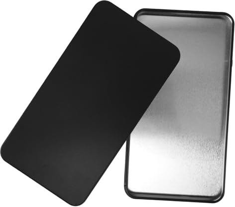 Ciieeo Schwarze Metallkassette mit Mehreren Fächern Einfache Tragbarkeit und Benutzerfreundliches Design Stilvolle Aufbewahrungsbox für Geld und Kleine Gegenstände