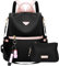 Leathario Zaino Donna Antifurto e Impermeabile, Zainetto, Zaini, Borsa Donna per Ufficio, Lavoro, Università, Viaggio, Nero E Rosa
