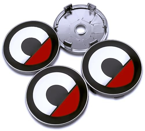 NBKLSEG 4Stück Radnabenkappen für 56mm 60mm Smart Fortwo Forfour 453 451 Radkappen Mittellochdeckel Radmitte Auto Radnaben Dekorationszubehör,B-56mm