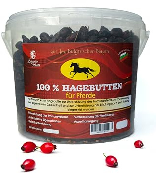 100% Hagebutten für Pferde aus bulgarischen Bergen, Immunsystem & Verdauung, 2 kg Eimer
