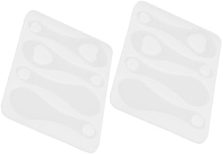 CLISPEED 2 pièces Moule Silicone Jeton Caddie Époxy Bricolage Pratique Miroir Effet pour Porte-clés Shopping Cart Token Mold