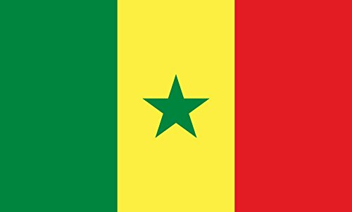 magFlags Bandera Large Senegal | bandera horizontal | 1.35m² | 90x150cm