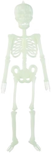 infactory Halloween Skelett: Nachleuchtendes Deko-Skelett Spooky Bones, 32 cm, 4er-Set (Halloween Deko, für draussen, Fasching)