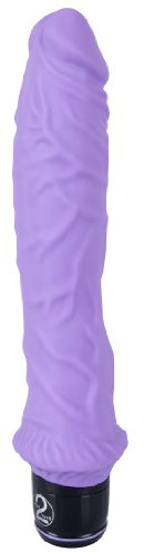 You2Toys Vibra Lotus Vibrator - softer Stimulaor mit Äderung, praller Eichel und 7 unterschiedlichen Vibrationsstufen, Massagegerät aus Silikon, lila