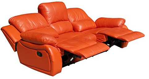 Mapo Möbel Voll-Leder Fernsehsofa Relaxsofa 3-Sitzer 5129-3-477